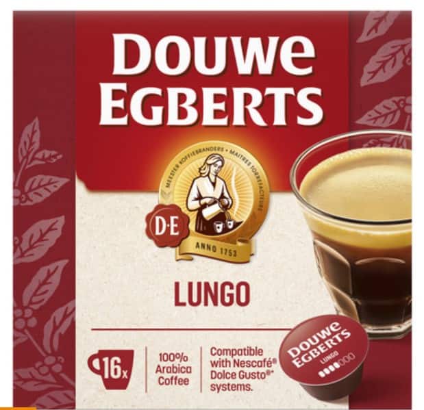 Capsules de café Douwe Egberts Dolce Gusto Lungo 16 unités