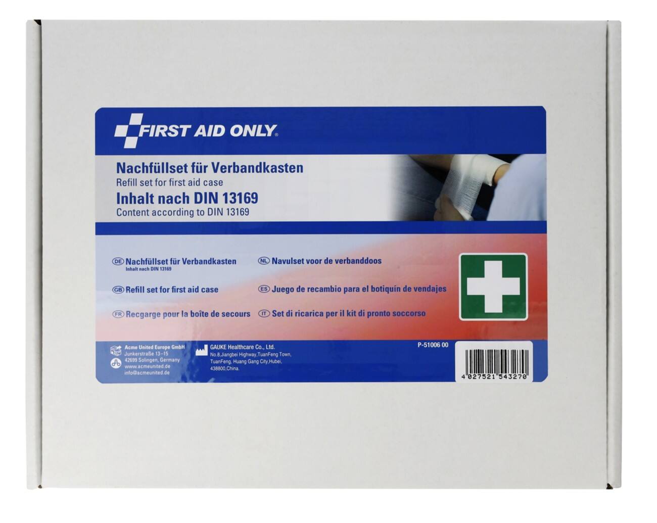 Recharge pour trousse de secours First Aid Only Conforme à la norme DIN 13169