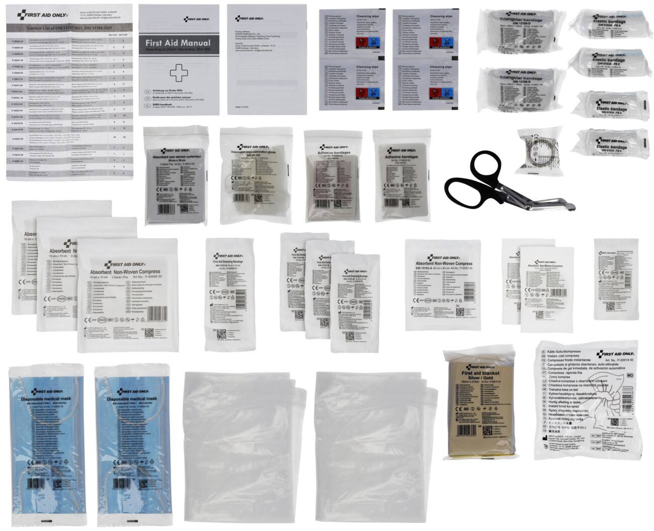 Trousse de secours First Aid Only C Blanc Conforme à la norme DIN 13157