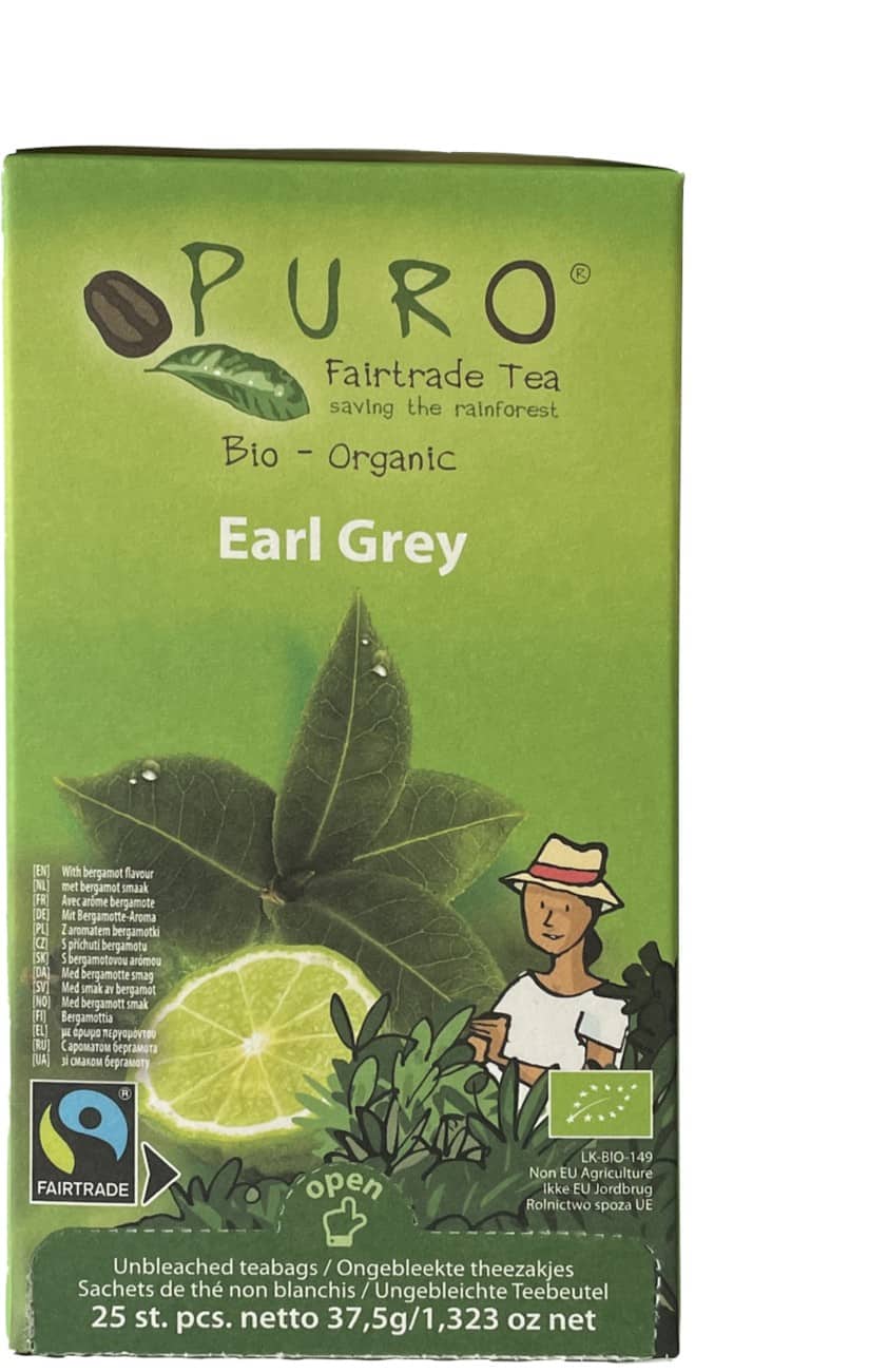 Thé noir Puro Earl Grey Sachets Bergamote, citron 150 unités