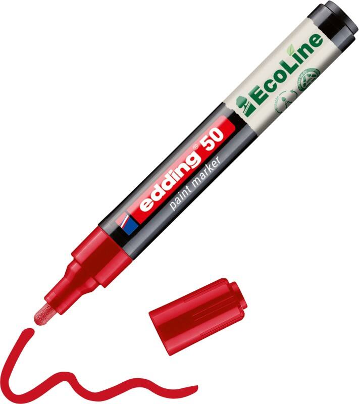 Marqueur peinture edding EcoLine 50 Permanent Rouge