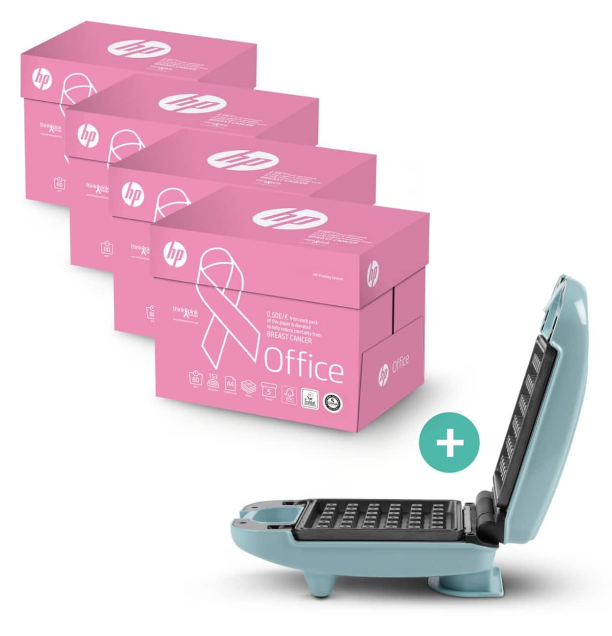 Papier imprimante HP Office Pinkream A4 80 g/m² Lisse Blanc 153 CIE 500 feuilles