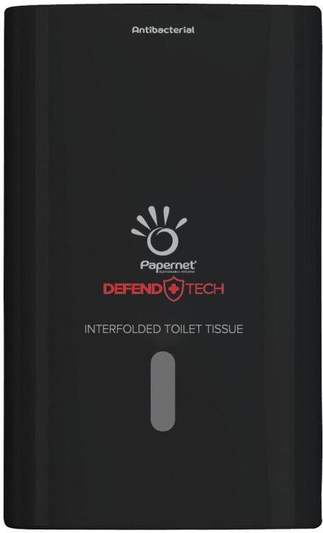 Distributeur de papier toilette Papernet Defend Tech Interfolié 416157 Noir