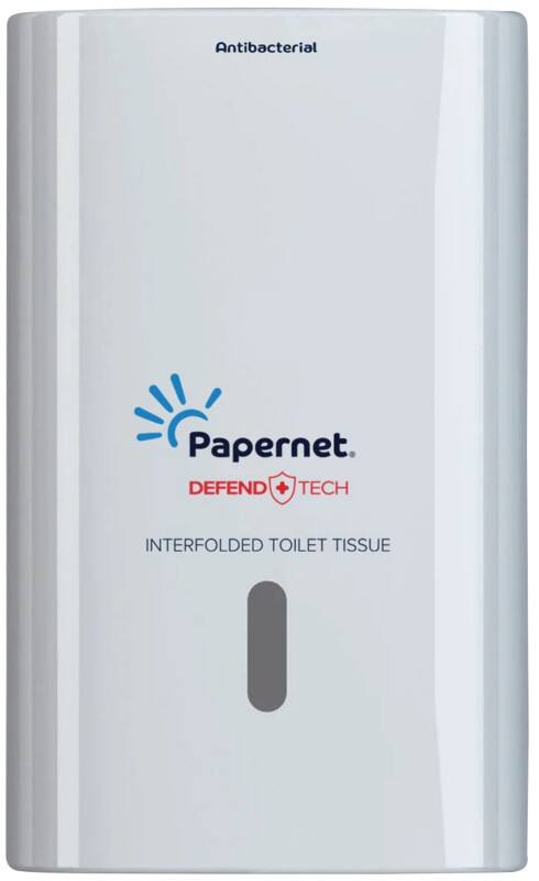 Distributeur de papier toilette Papernet Defend Tech Interfolié 416147 Blanc
