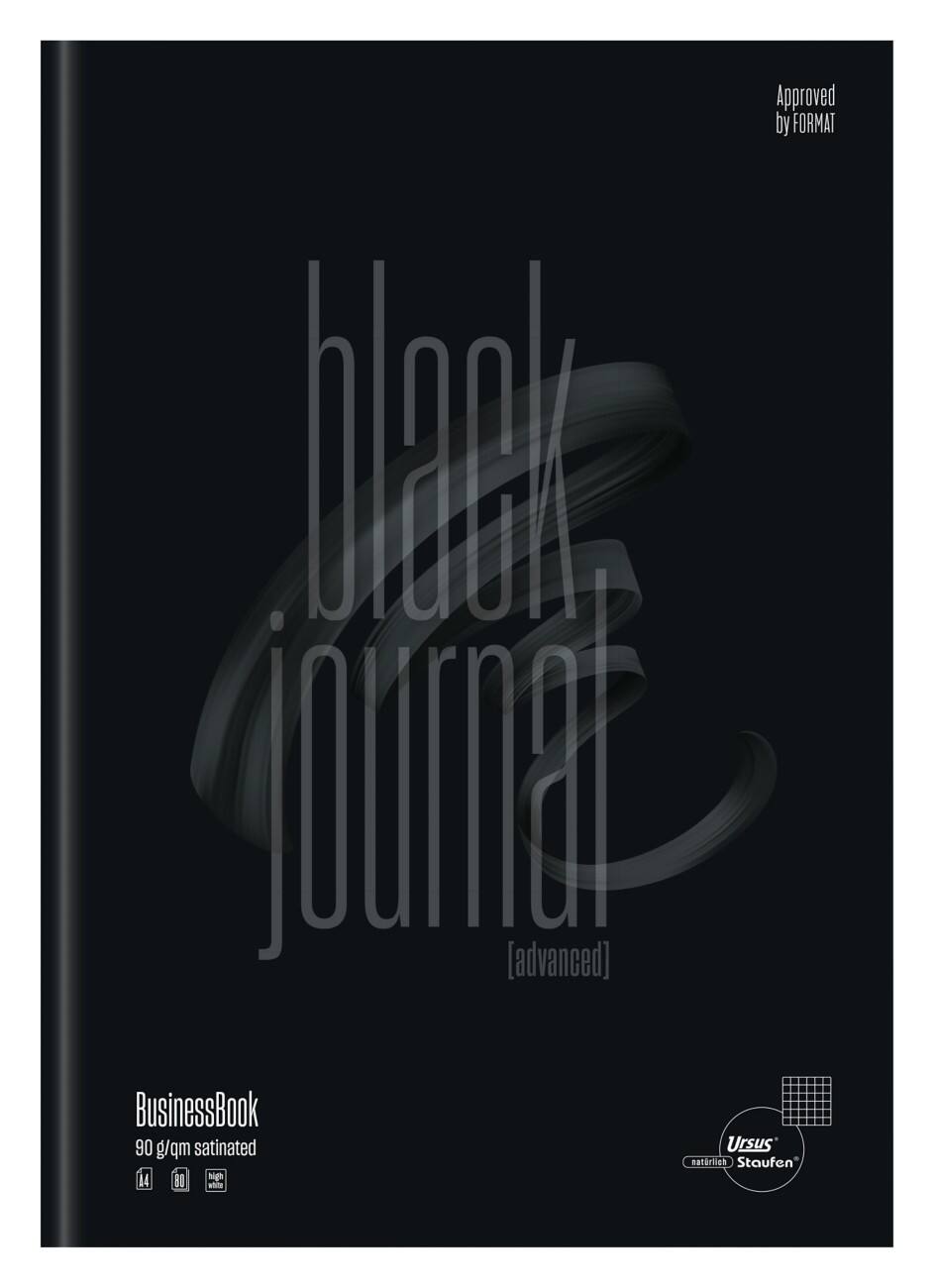 Livre de comptes Advanced A4 80 feuilles 90 g/m² 5 mm Quadrillé Noir Journal
