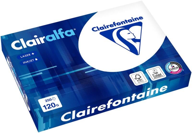 Papier imprimante Clairefontaine Clairalfa A4 Blanc 120 g/m² 250 Feuilles