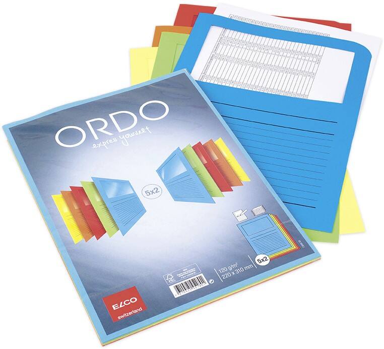 Farde à lamelle Elco A4 Assortiment Papier 10 unités