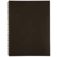 Bloc-notes Elco A4 Quadrillé Reliure spirale latérale Balacron Couverture souple Brun Perforé 80 pages