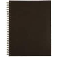 Bloc-notes Elco A5 Quadrillé Reliure spirale latérale Balacron Couverture souple Brun Perforé 80 pages