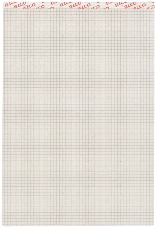 Bloc-notes Elco A4 Quadrillé Reliure agrafée supérieure Carton Couverture rigide Gris Perforé 100 pages
