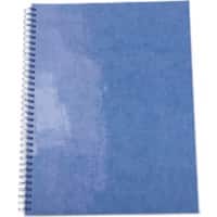Bloc-notes Elco A4 Quadrillé Reliure spirale latérale Balacron Couverture souple Bleu Perforé 80 pages 2 unités