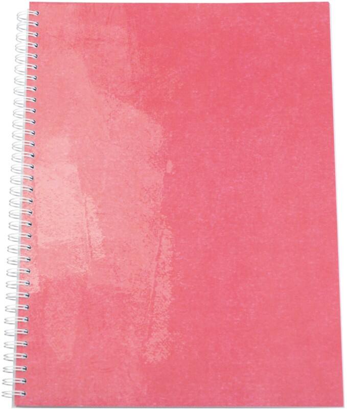 Bloc-notes Elco A4 Quadrillé Reliure spirale latérale Balacron Couverture souple Rouge Perforé 80 pages 2 unités