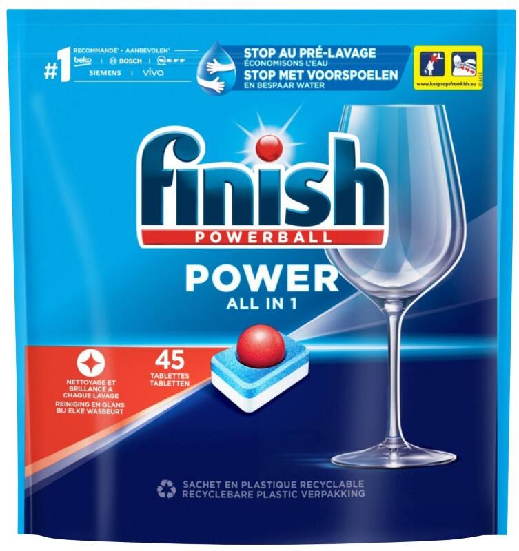 Tablettes pour lave-vaisselle Finish Power All-in-1 45 unités