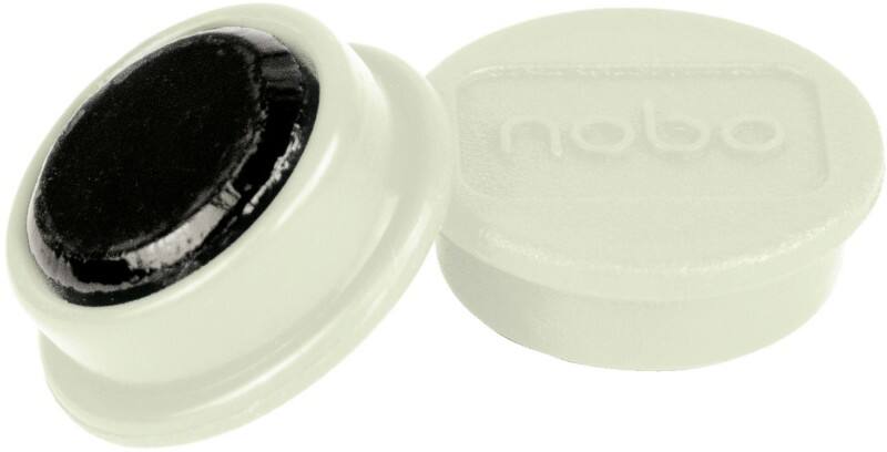 Aimants pour tableau blanc Nobo 1915287 13 mm rond blanc 10 unités
