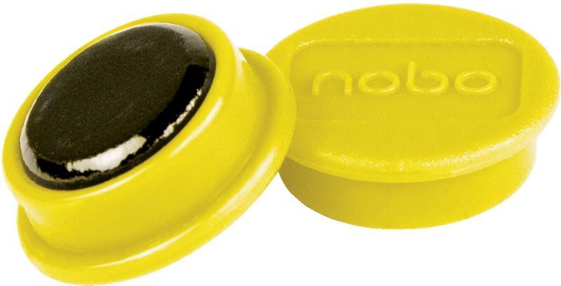 Aimants pour tableau blanc Nobo 1915288 13 mm rond jaune 10 unités