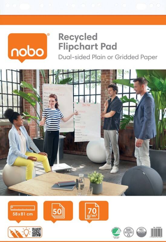 Bloc pour chevalet de conférence Nobo Page blanche, Quadrillé 58 x 81 cm 70 g/m² 50 Feuilles 