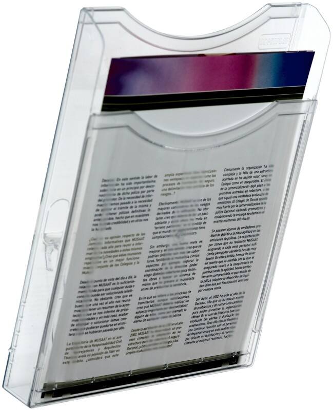 Porte-brochures A4 Portrait Archivo 2000 Montage mural Transparent 6121 CS TP 23,5 x 3,5 x 30 cm 6121 CS TP
