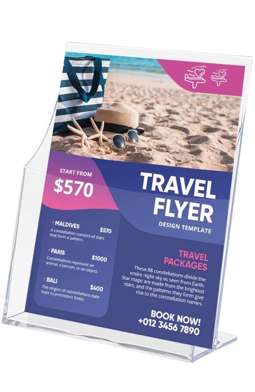 Porte-brochures Archivo 2000 A5 1 Niveaux PS (Polystyrène) Transparent 6142 CS TP