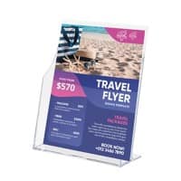 Porte-brochures Archivo 2000 A4 portrait 16 (l) x 9,5 (p) x 21 (h) cm Transparent