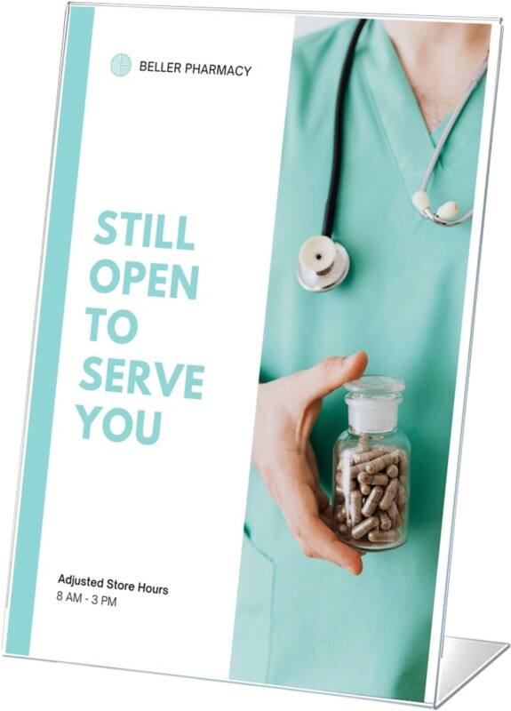 Porte-visuel Archivo 2000 A4 En forme de L 21 (l) x 7 (p) x 29 (h) cm Transparent