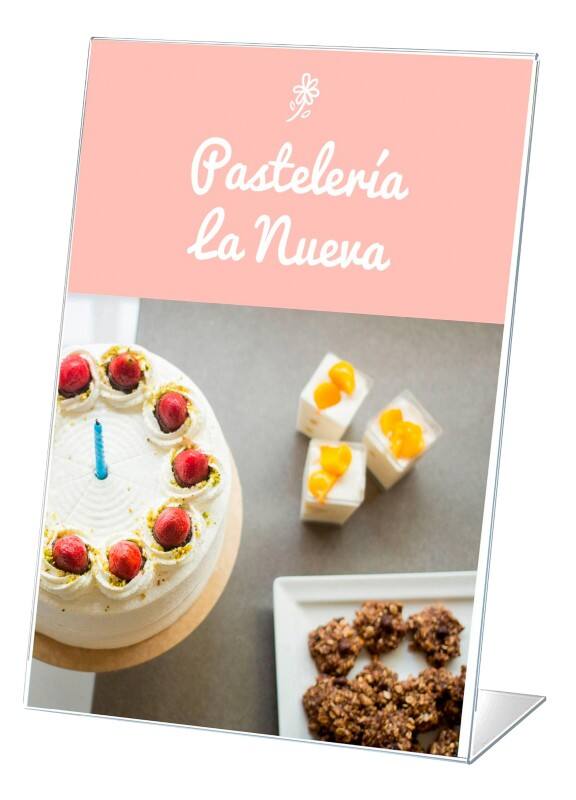 Porte-visuel Archivo 2000 A7 En forme de L 7,5 (l) x 3,5 (p) x 10,5 (h) cm Transparent