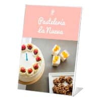 Porte-visuel Archivo 2000 A7 En forme de L 7,5 (l) x 3,5 (p) x 10,5 (h) cm Transparent