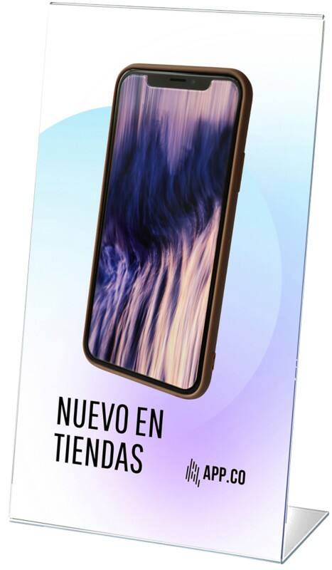 Porte-visuel Archivo 2000 DL En forme de L 10 (l) x 6 (p) x 21 (h) cm Transparent