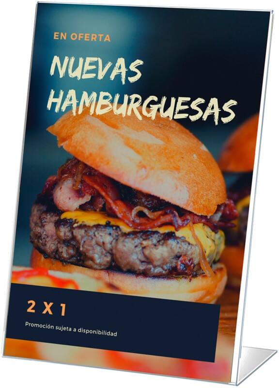 Porte-visuel Archivo 2000 60 x 90 mm En forme de L 6 (l) x 3 (p) x 9 (h) cm Transparent