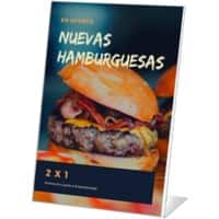 Porte-visuel Archivo 2000 60 x 90 mm En forme de L 6 (l) x 3 (p) x 9 (h) cm Transparent