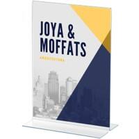 Porte-visuel Archivo 2000 A5 Portrait En forme de T 15 (l) x 6,5 (p) x 21,5 (h) cm Transparent