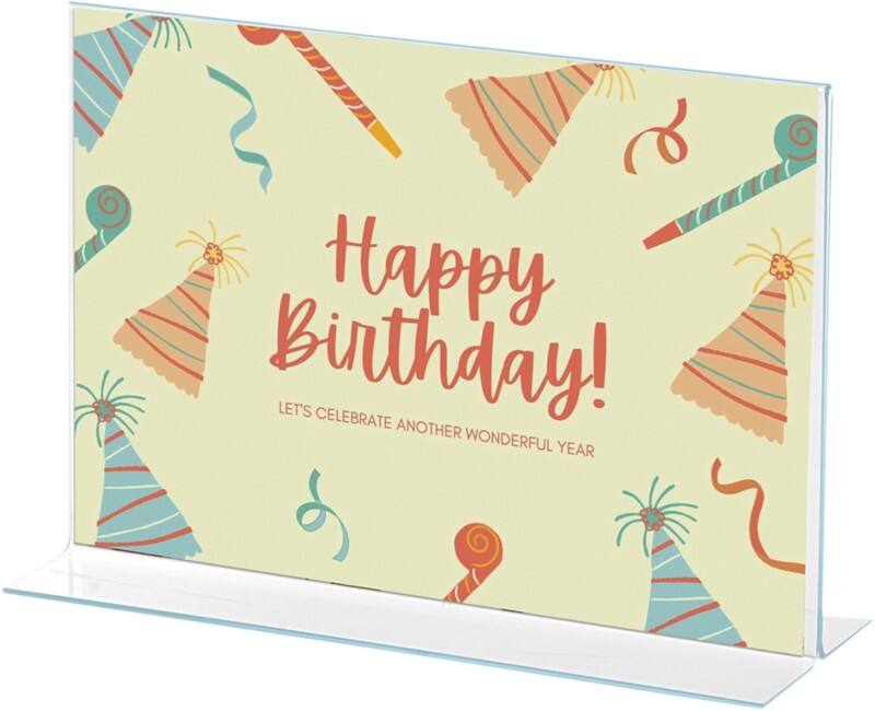 Porte-visuel Archivo 2000 A5 Paysage En forme de T 21 (l) x 6,5 (p) x 15,5 (h) cm Transparent