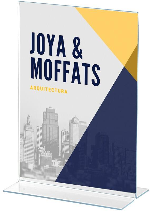 Porte-visuel Archivo 2000 A3 En forme de T 30 (l) x 10 (p) x 43 (h) cm Transparent