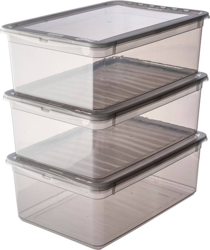 Boîte de rangement keeeper Plastique 11 L Avec couvercle Gris 26,5 x 39 x 14 cm