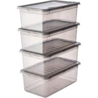 Boîte de rangement keeeper Plastique 5,6 L Avec couvercle Gris 19,5 x 33 x 22 cm