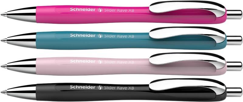 Stylo-bille Schneider Slider Rave 3+1 Extra large Bleu 4 unités
