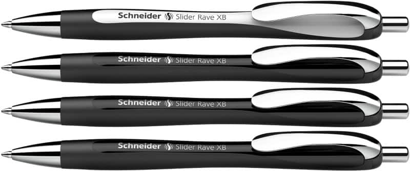 Stylo-bille Schneider Slider Rave Edition 3+1 Bleu Extra large 4 unités
