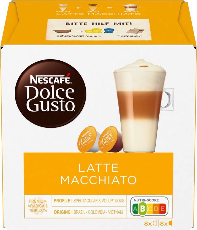 Capsules de café NESCAFÉ Dolce Gusto Boîte Latte Macchiato 16 unités