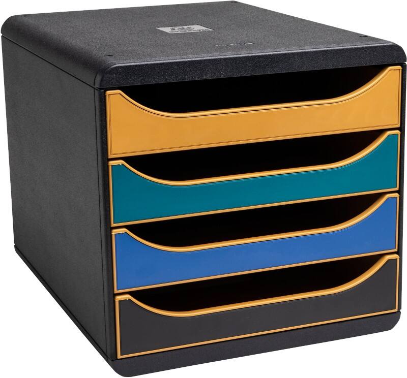 Module à tiroirs Exacompta Neo Deco PS (Polystyrène) Assortiment 4 Tiroirs 27,8 x 34,7 x 26,7 cm