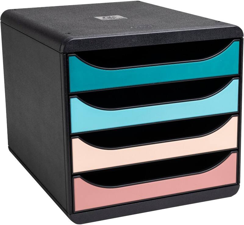 Module à tiroirs Exacompta Skandi PS (Polystyrène) Assortiment, noir 4 Tiroirs 27,8 x 34,7 x 26,7 cm
