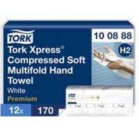 Essuie-mains Tork Xpress - Premium H2 Pliage en M Blanc 2 épaisseurs 100888 12 Unités de 170 Feuilles