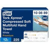 Essuie-mains Tork Xpress - Premium H2 Pliage en Z Blanc 2 épaisseurs 100889 12 Unités de 225 Feuilles