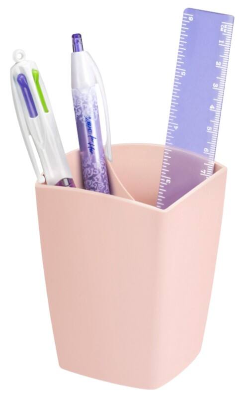Boîte à crayon CEP Mineral 2 compartiments Plastique Rose