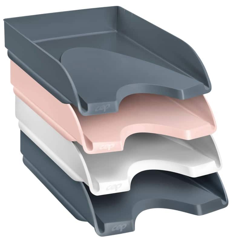 Corbeille à courrier CEP Mineral Empilable Assortiment 4 unités