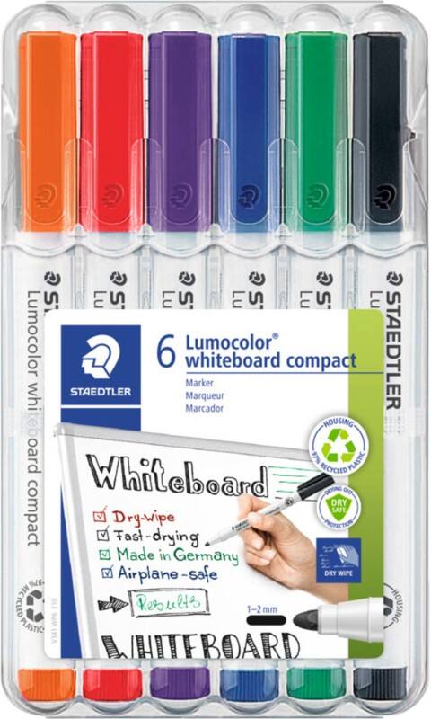 Marqueur pour tableau blanc STAEDTLER Lumocolor Pointe fine 6 unités