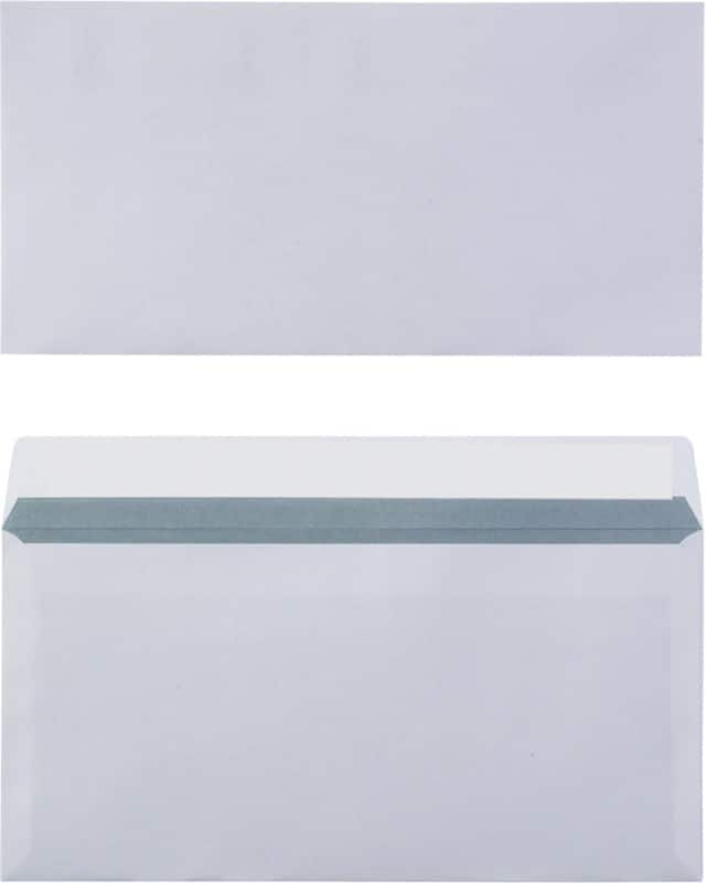 Enveloppes Viking DL Bande adhésive Blanc 220 (L) x 110 (H) mm Sans Fenêtre 80 g/m² 100 Unités