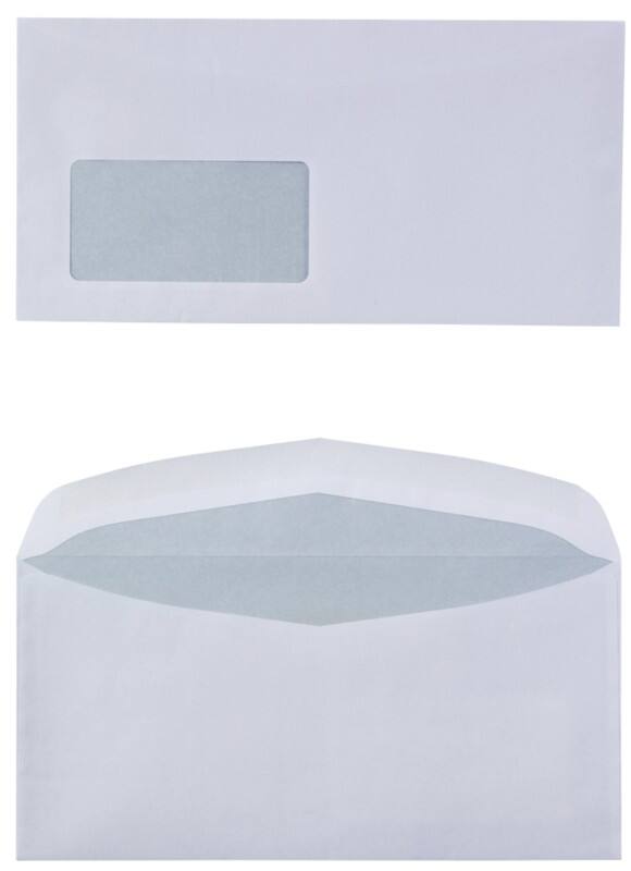 Enveloppes  Viking Avec fenêtre C6/5 229 (l) x 114 (h) mm Gommée Blanc 80 g/m² 1000 unités