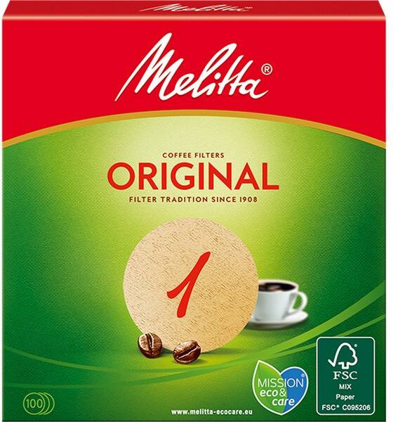 Filtre à café Melitta ORIGINAL 1 Jetable Papier Brun 95 mm 100 Unités