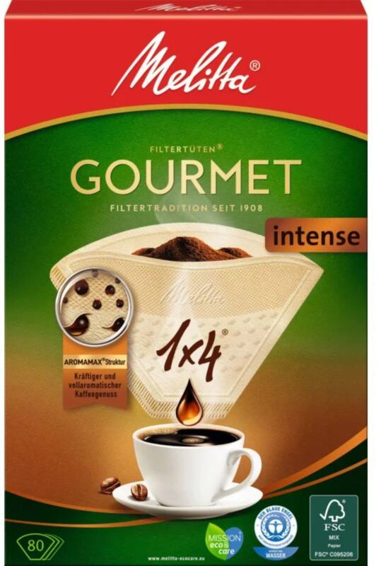 Filtre à café Melitta GOURMET 1x4 Brun 80 unités