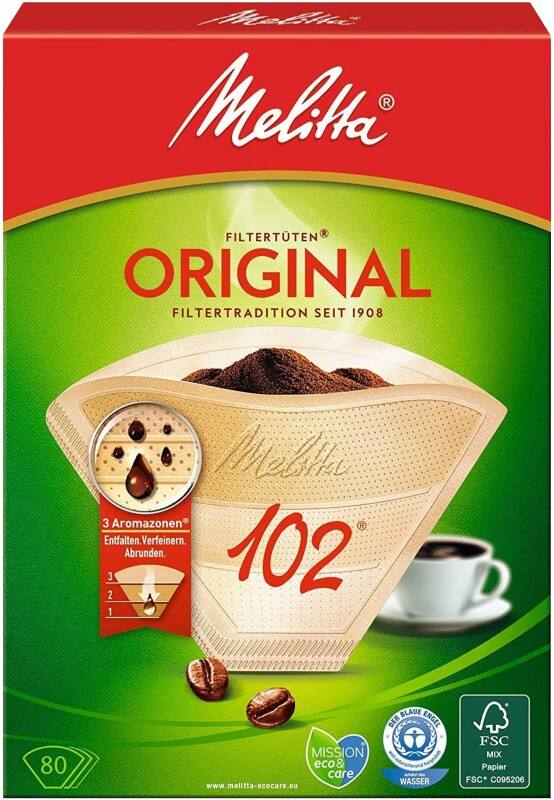 Filtre à café Melitta ORIGINAL 102 Brun 125 mm 80 unités