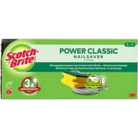 Éponge Scotch-Brite Power Classic Nail Saver Jaune 3 unités